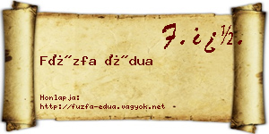 Füzfa Édua névjegykártya